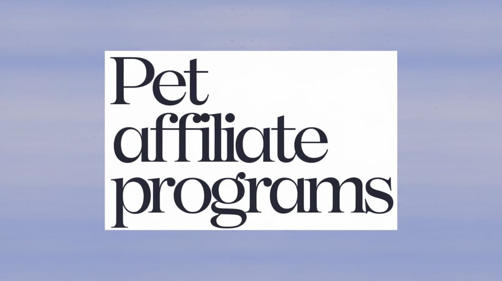 Pet affiliate programs in USA