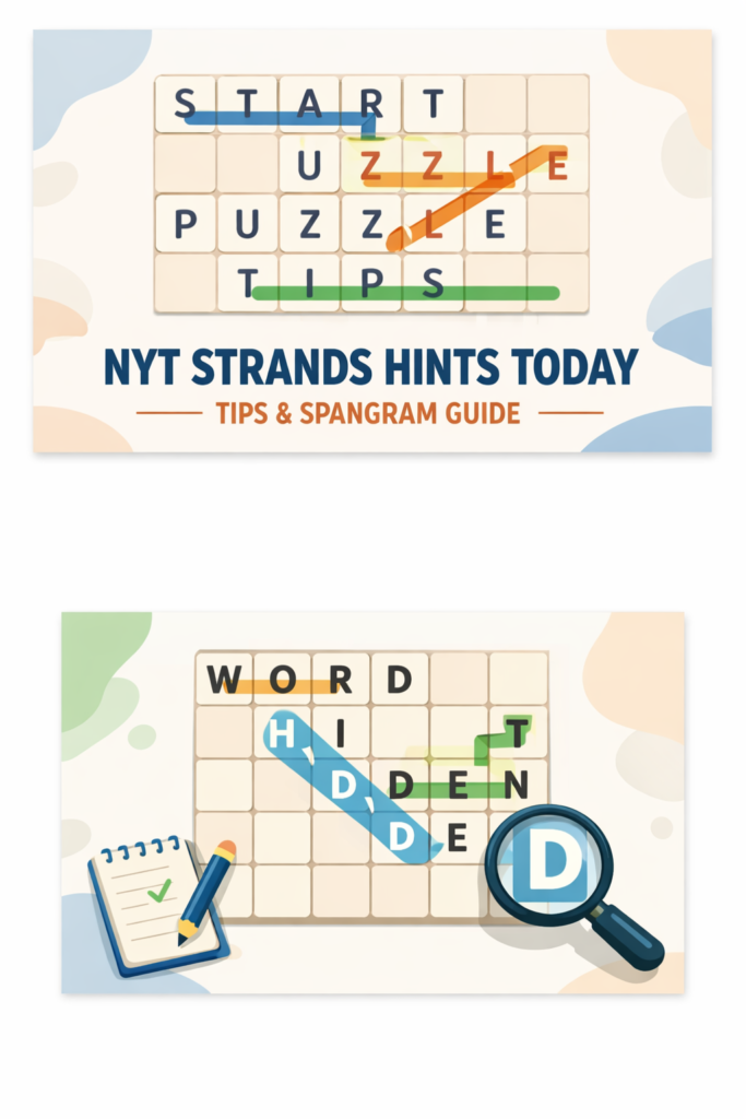 NYT Strands hints today puzzle guide with spangram tips